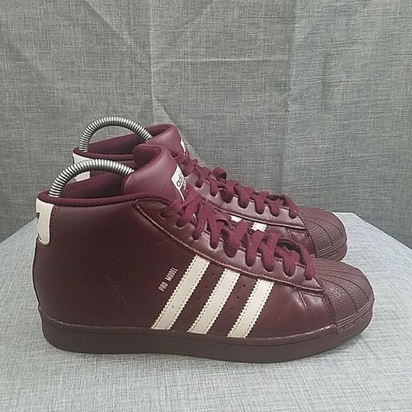 Adidas pro model basketball retro classic burgundy white B39374 sz 5.5 main image 12